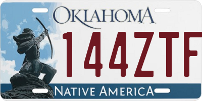 OK license plate 144ZTF