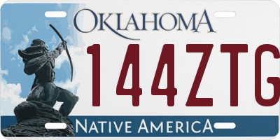OK license plate 144ZTG