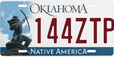 OK license plate 144ZTP