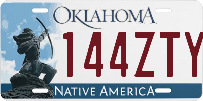OK license plate 144ZTY