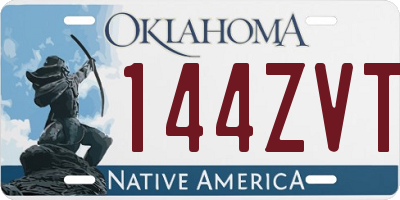 OK license plate 144ZVT
