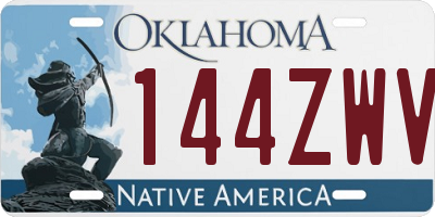 OK license plate 144ZWV