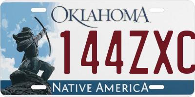 OK license plate 144ZXC