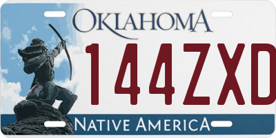 OK license plate 144ZXD
