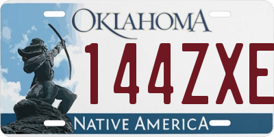 OK license plate 144ZXE
