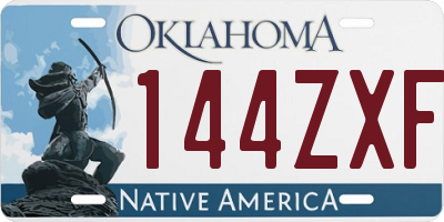 OK license plate 144ZXF