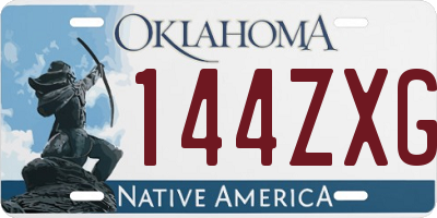 OK license plate 144ZXG