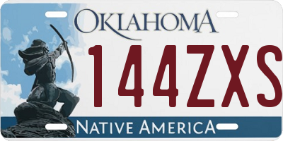 OK license plate 144ZXS