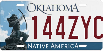 OK license plate 144ZYC
