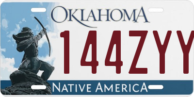 OK license plate 144ZYY