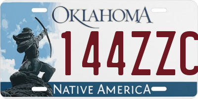 OK license plate 144ZZC