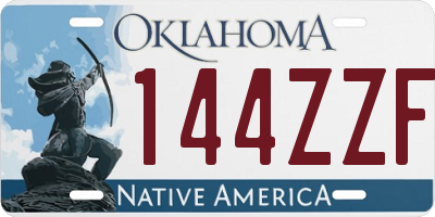 OK license plate 144ZZF