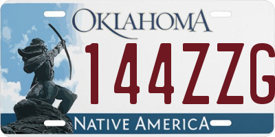 OK license plate 144ZZG