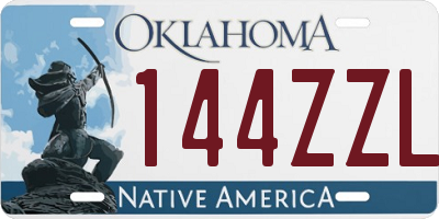 OK license plate 144ZZL