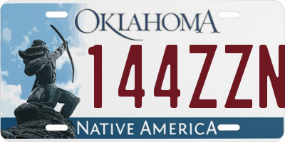 OK license plate 144ZZN