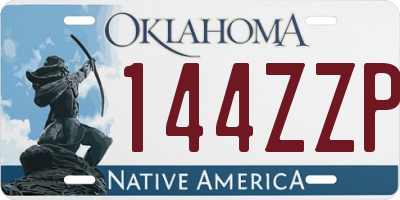 OK license plate 144ZZP