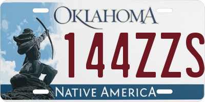 OK license plate 144ZZS