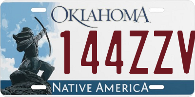 OK license plate 144ZZV