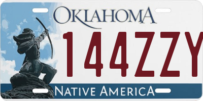 OK license plate 144ZZY