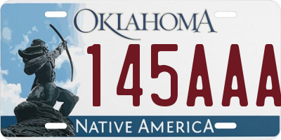 OK license plate 145AAA