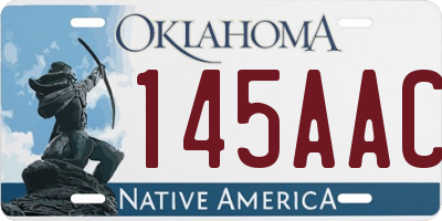 OK license plate 145AAC