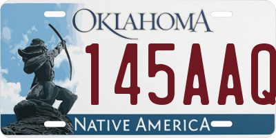 OK license plate 145AAQ