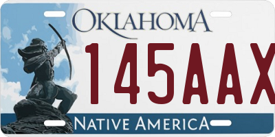 OK license plate 145AAX
