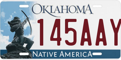 OK license plate 145AAY
