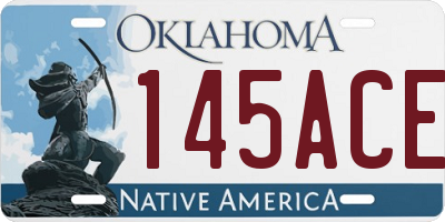 OK license plate 145ACE