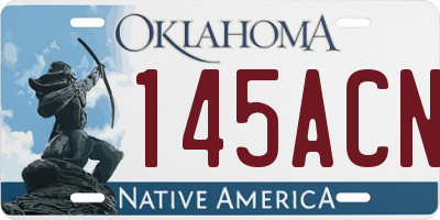 OK license plate 145ACN