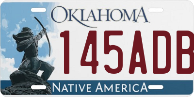 OK license plate 145ADB