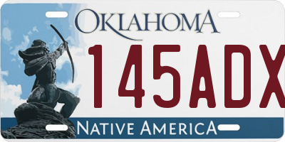 OK license plate 145ADX