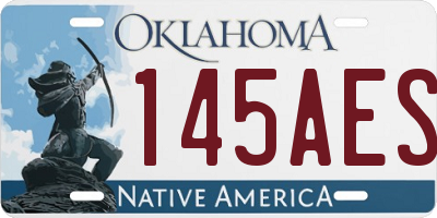 OK license plate 145AES