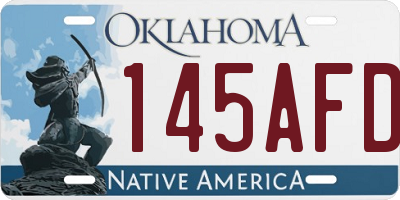 OK license plate 145AFD