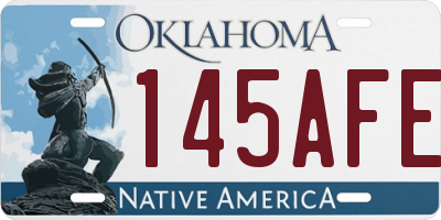 OK license plate 145AFE
