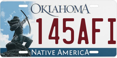 OK license plate 145AFI