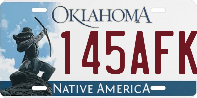 OK license plate 145AFK