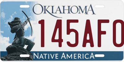 OK license plate 145AFO