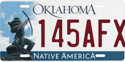 OK license plate 145AFX