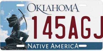 OK license plate 145AGJ