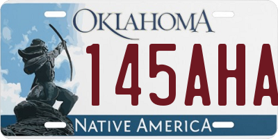 OK license plate 145AHA