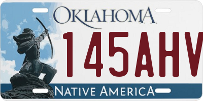 OK license plate 145AHV