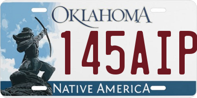 OK license plate 145AIP