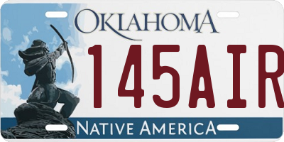 OK license plate 145AIR