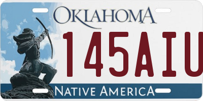 OK license plate 145AIU