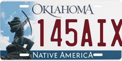 OK license plate 145AIX