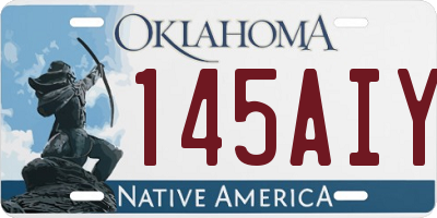 OK license plate 145AIY