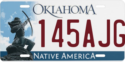 OK license plate 145AJG