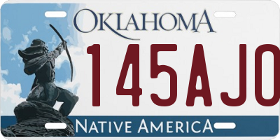 OK license plate 145AJO