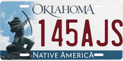 OK license plate 145AJS